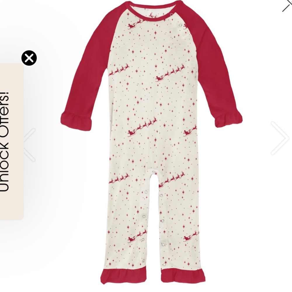 Kickee pant Christmas romper (6-12)